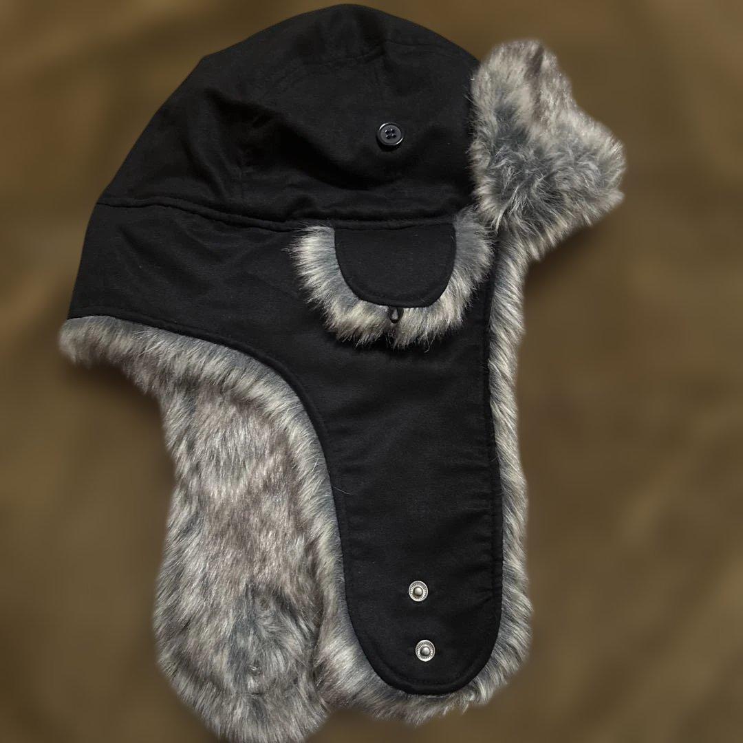 ニューエラ トラッパー コーデュロイ ブラック Mサイズ