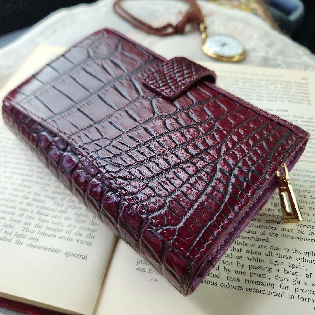 クロコダイル 目地染め 財布 レザージュエルズ