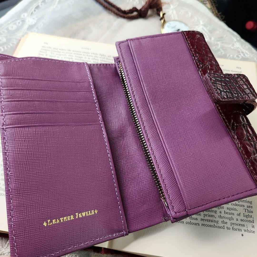 クロコダイル 目地染め 財布 レザージュエルズ