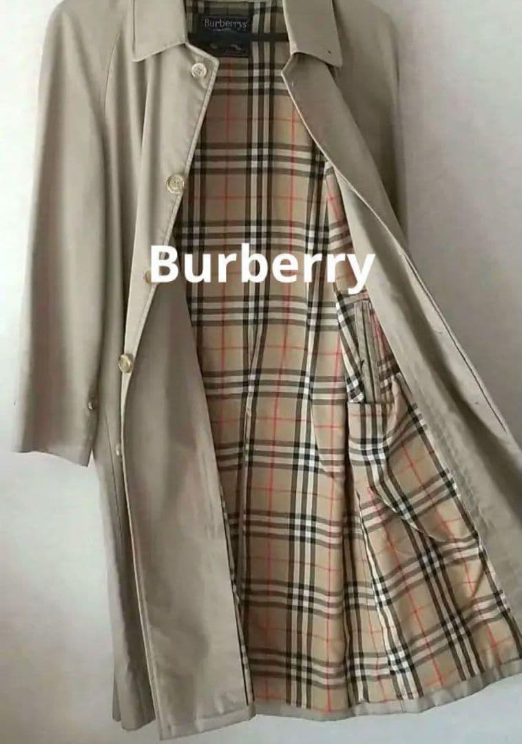 英国製 バーバリー ステンカラーコートライナー ノバチェック ベージュ