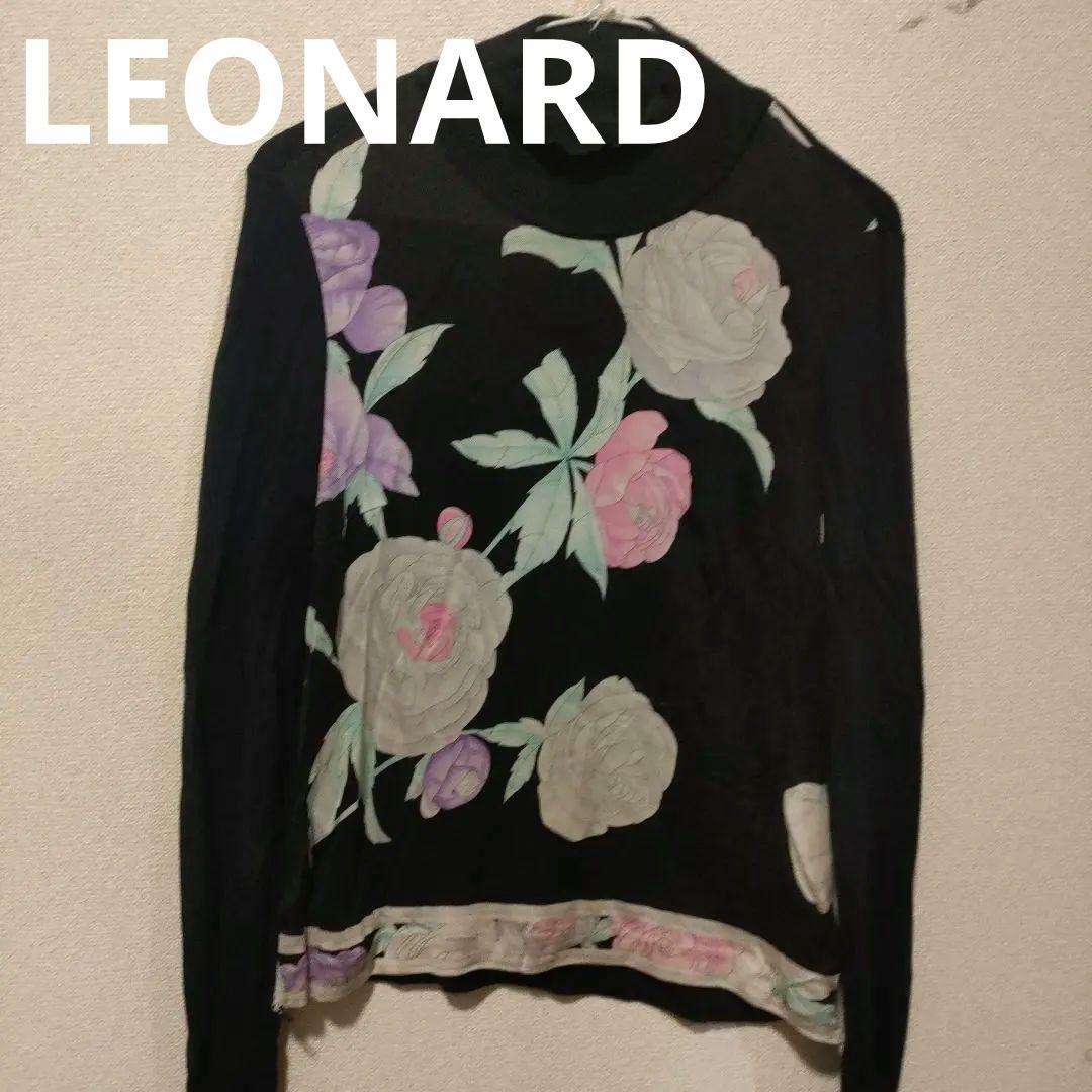 k7 超美品　レオナール　LEONARD　長袖　セーター　　カシミヤ100 38