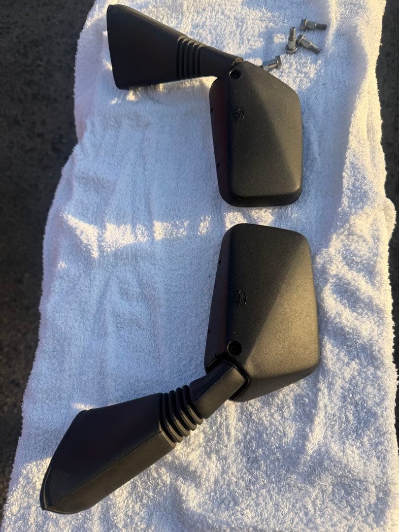 フュージョン純正ミラー ブラック 可動式アーム 取り付けネジ付き