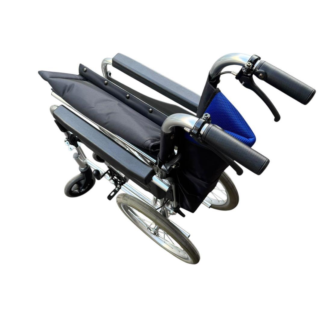 Miki BAL-4 折りたたみ式 介助用車椅子 ブルー