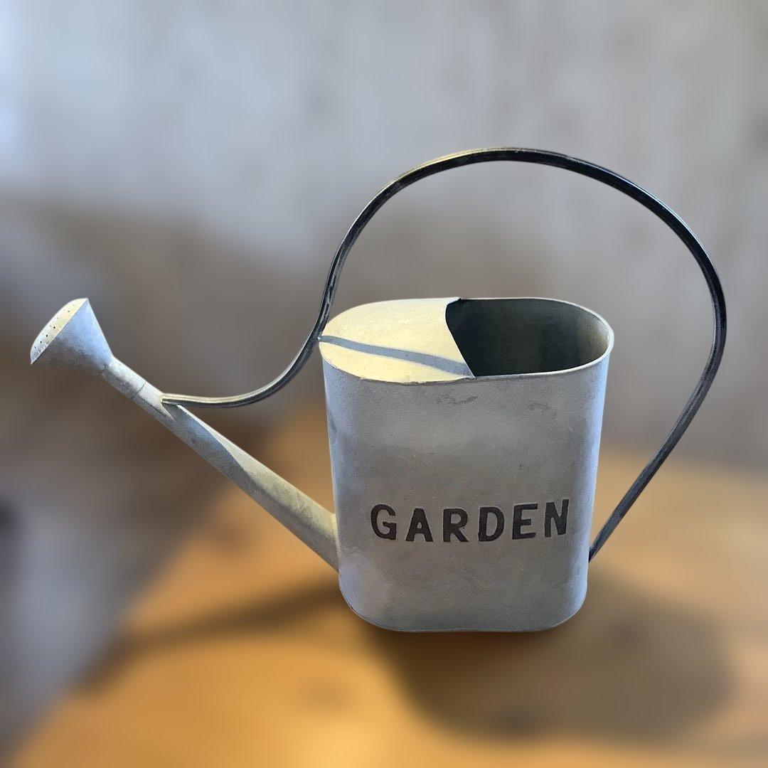 アンティーク調　アイアンハンドルブリキ　ジョウロ　特大サイズ