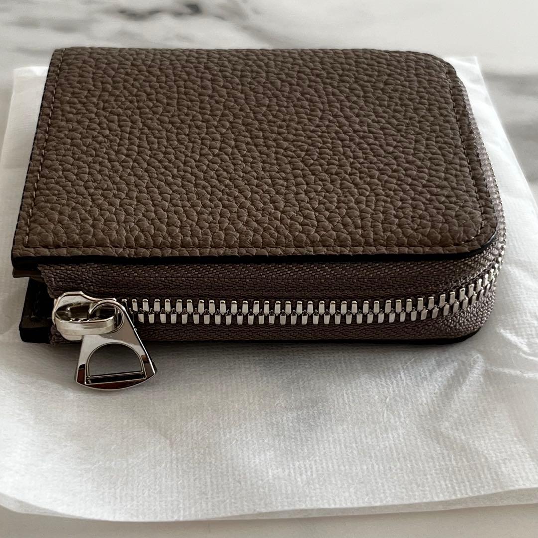 ITTI コンパクトウォレット　トープ　二つ折り財布　レザー　牛革　本革　グレー