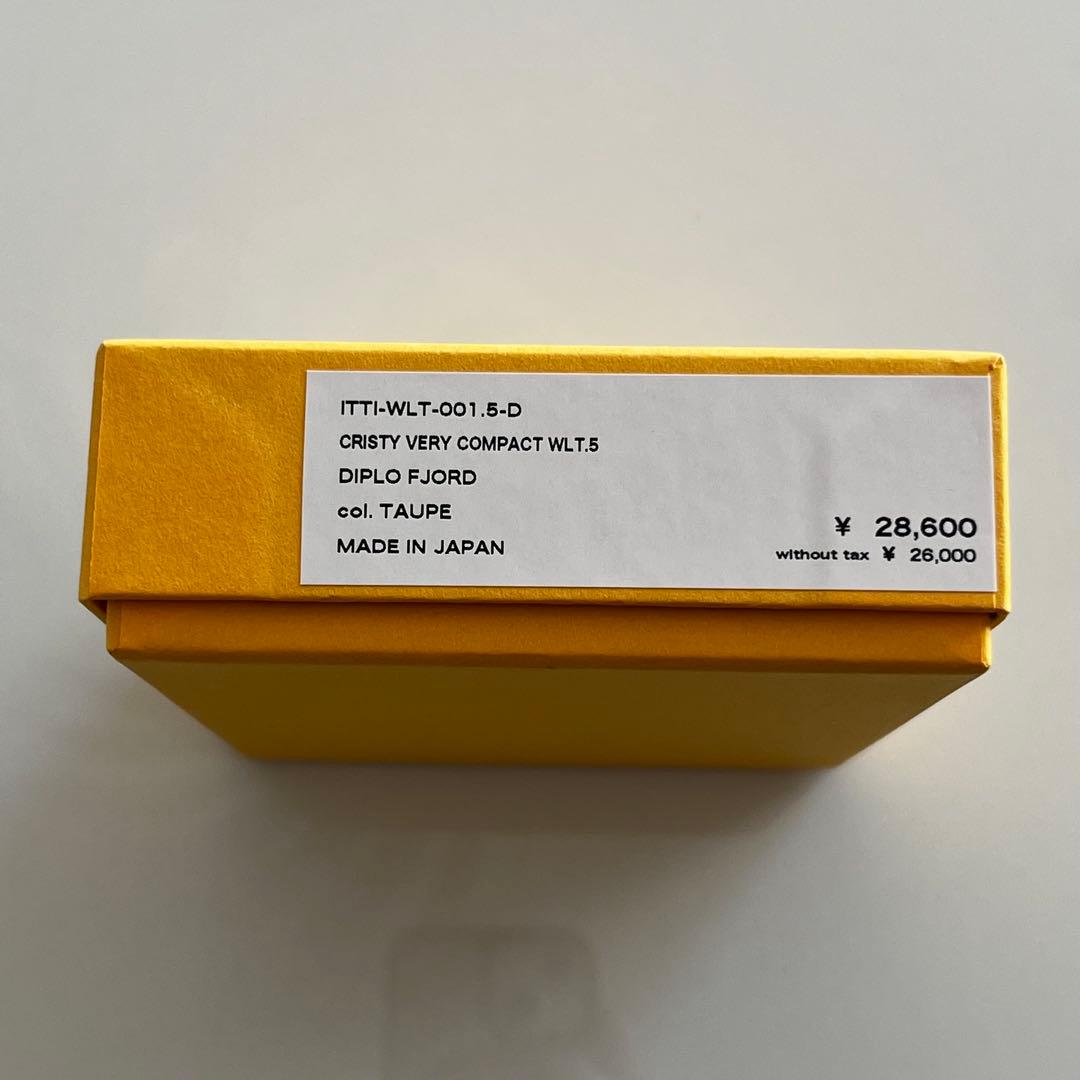 ITTI コンパクトウォレット　トープ　二つ折り財布　レザー　牛革　本革　グレー