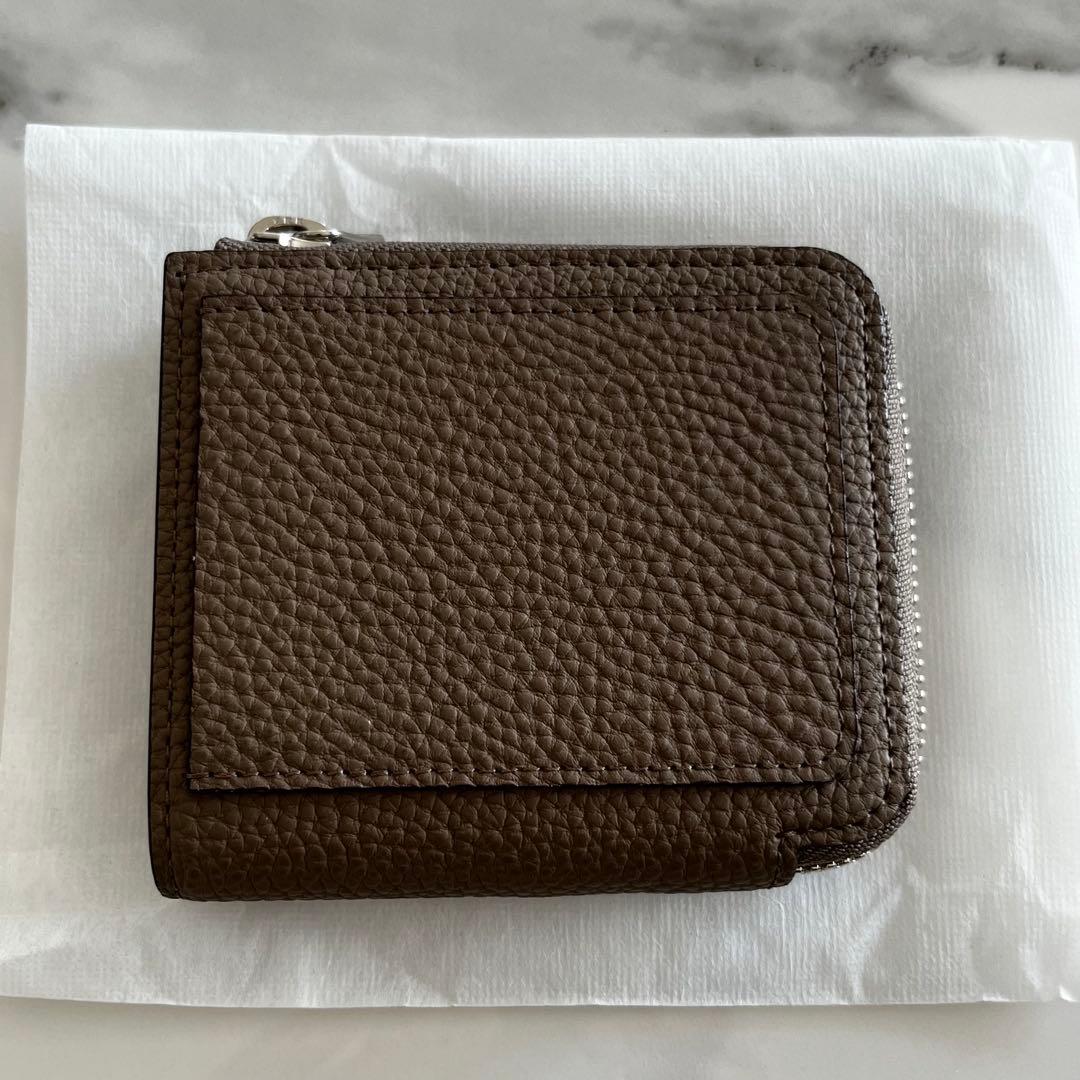 ITTI コンパクトウォレット　トープ　二つ折り財布　レザー　牛革　本革　グレー