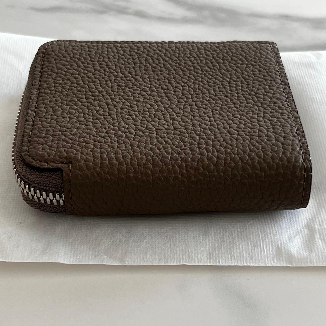 ITTI コンパクトウォレット　トープ　二つ折り財布　レザー　牛革　本革　グレー