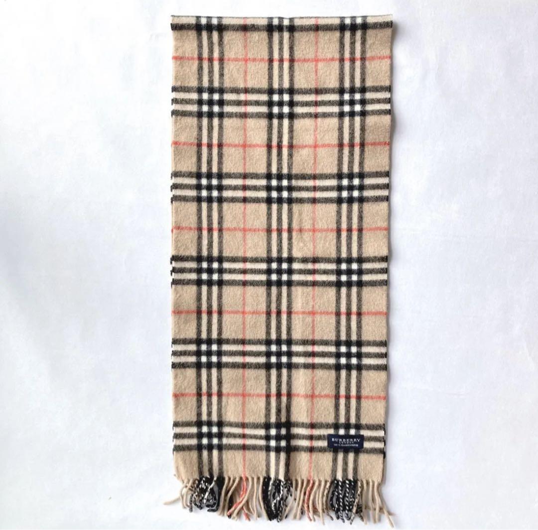BURBERRY LONDON バーバリーノバチェック カシミヤ100%マフラー