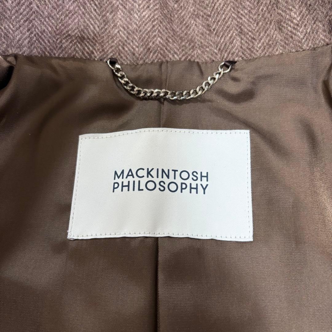 新品タグ付　マッキントッシュフィロソフィー スタンドカラーコート　カシミヤ　36