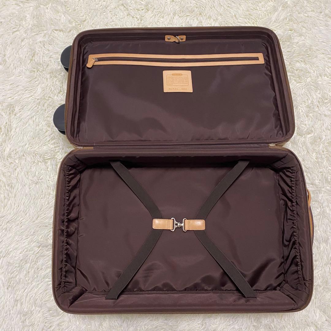 美品 【COACH】 キャリーバッグ シグネチャー 旅行鞄 4261