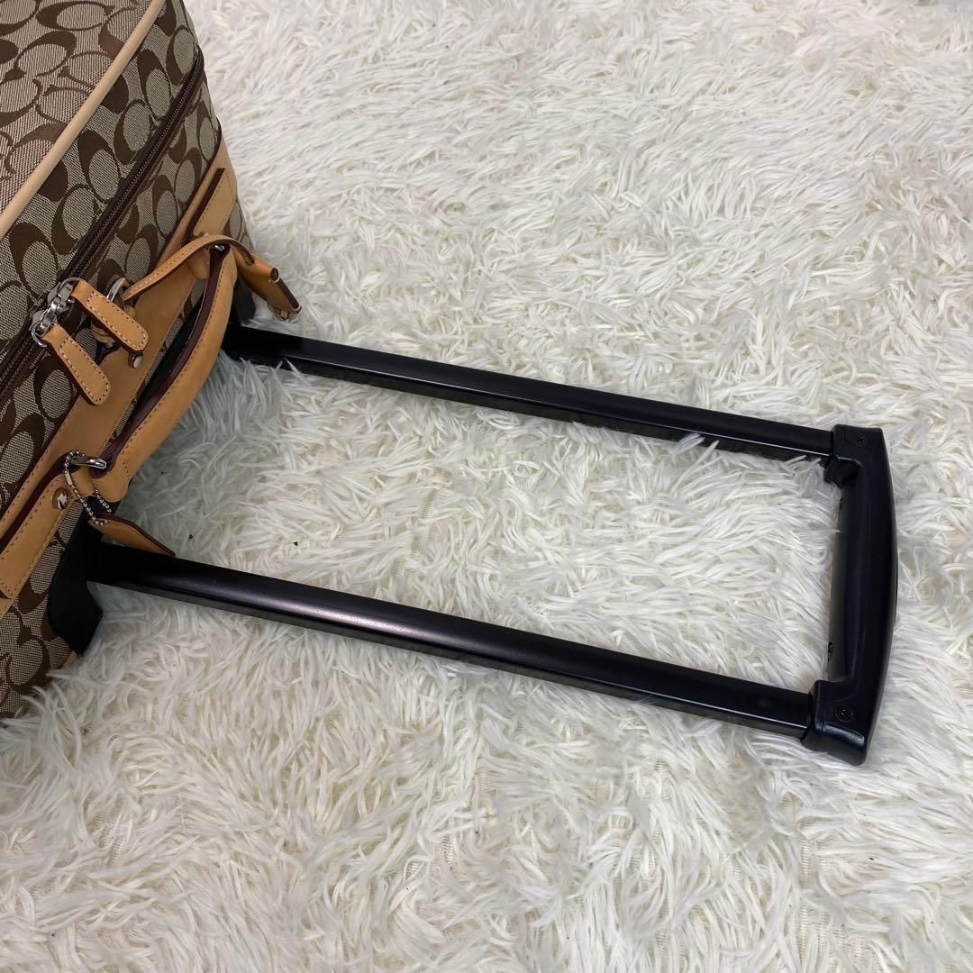美品 【COACH】 キャリーバッグ シグネチャー 旅行鞄 4261