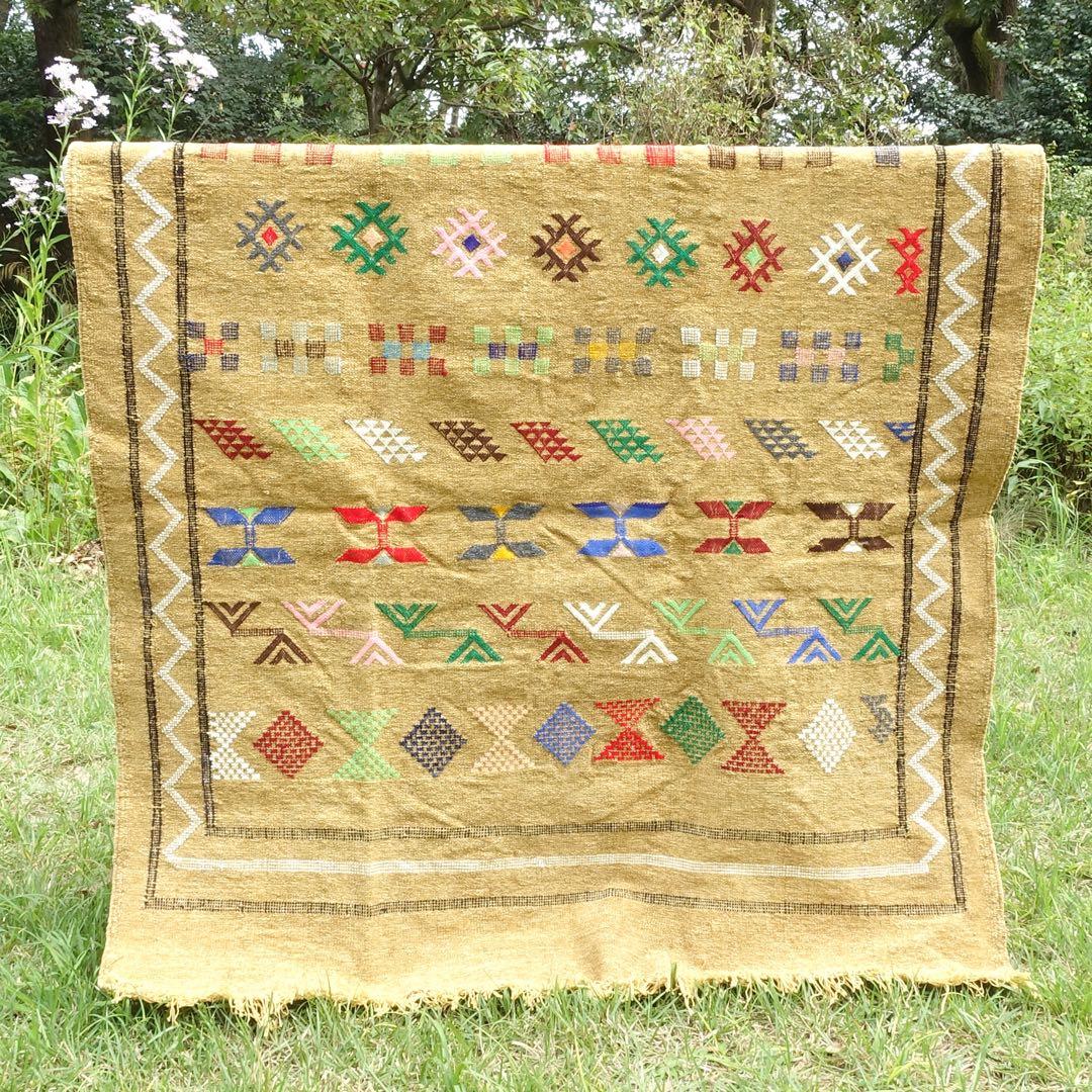 モロッコ直輸入 新品ハンベルラグ BOHOインテリア