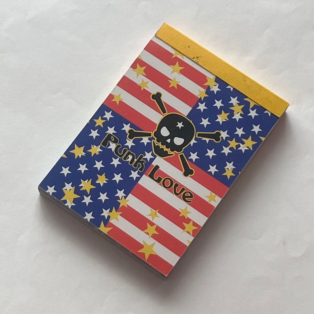 希少❤️ドクロ　ミニ　メモ帳　平成レトロ