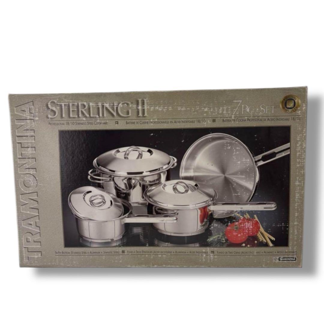 (未使用)Tramontina Sterling 片手鍋 4点セットステンレス