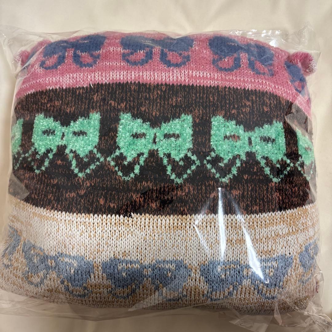 LOVE IT ONCE MORE リボン柄クッション