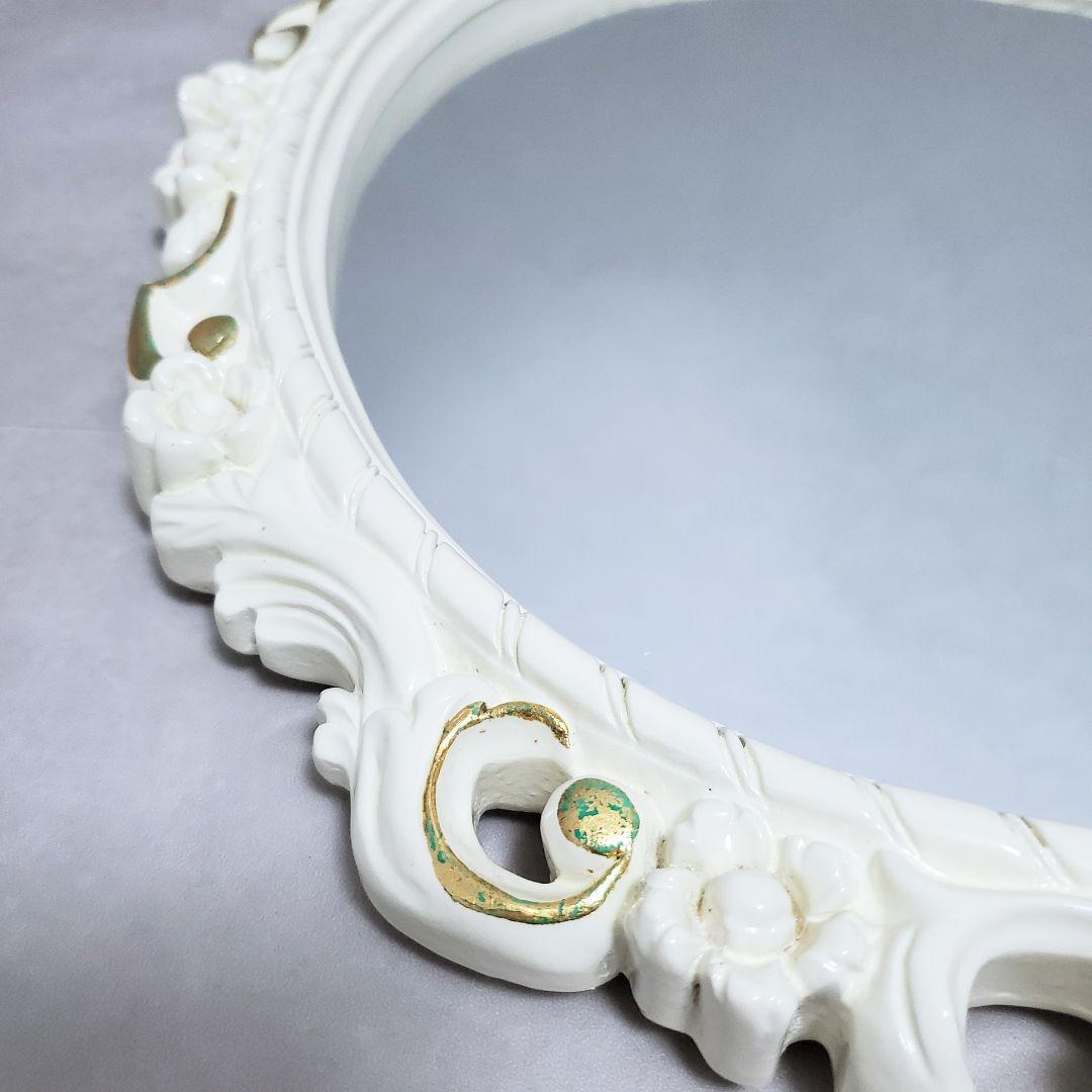 未使用級極美品✨️イタリア製 アンティーク ウォールミラー オーバル型 ロココ調