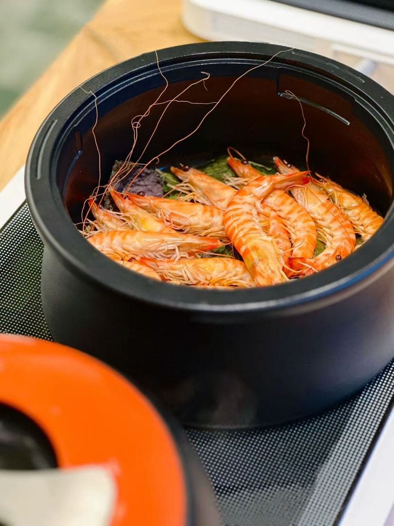 石墨烯炭製蒸し器 中型 蓋付き