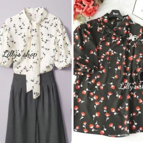 極美品♡ルネ♡フラワープリントブラウス