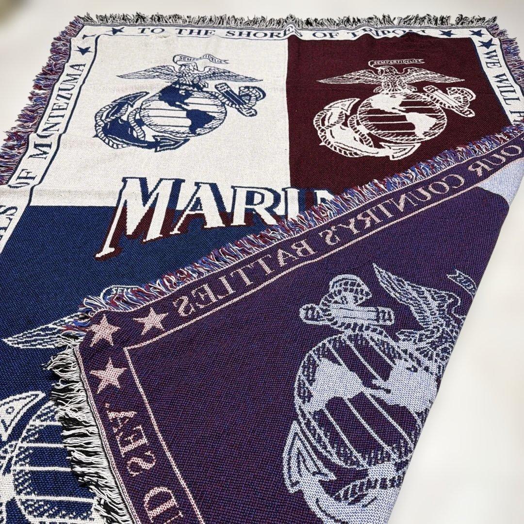 米軍　海兵隊　マルチカバー　ソファカバー　ヴィンテージラグ　177x125