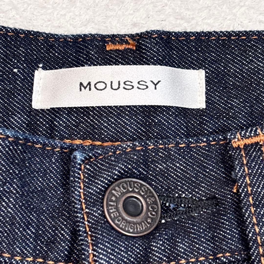 極美品 moussy MVS フレア 24サイズ 濃紺 ブーツカットデニム