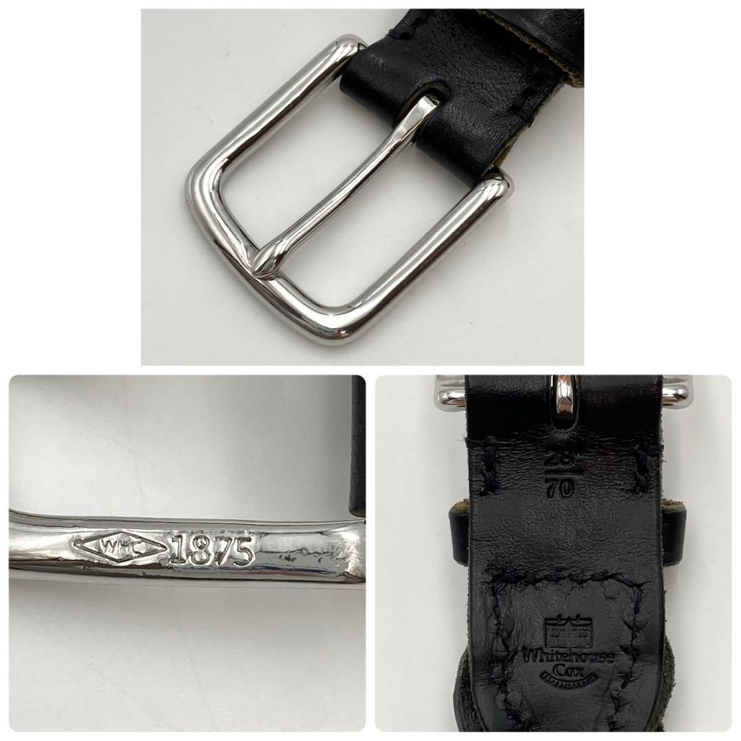 極美品✨ ホワイトハウスコックス メッシュベルト 黒 レザー 28/70 人気