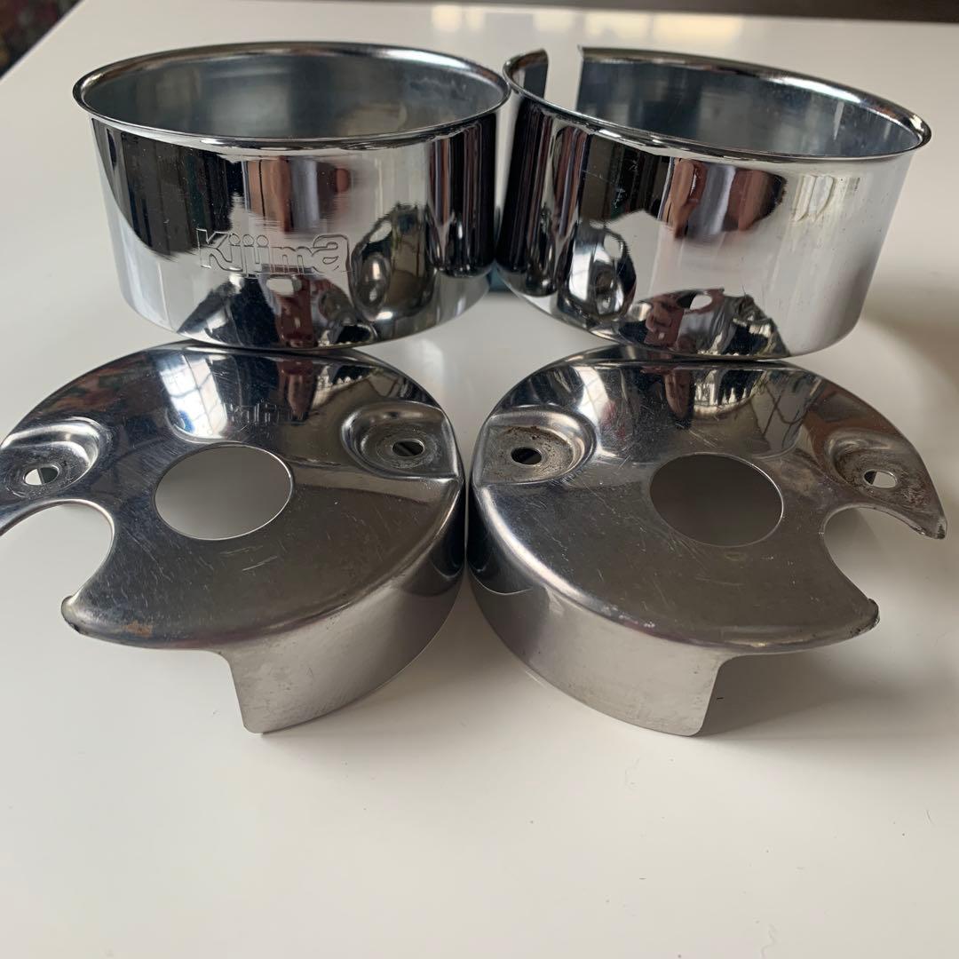 新品　GS400 キジマ　メッキメーターカバー　メーターロアカバー　セット