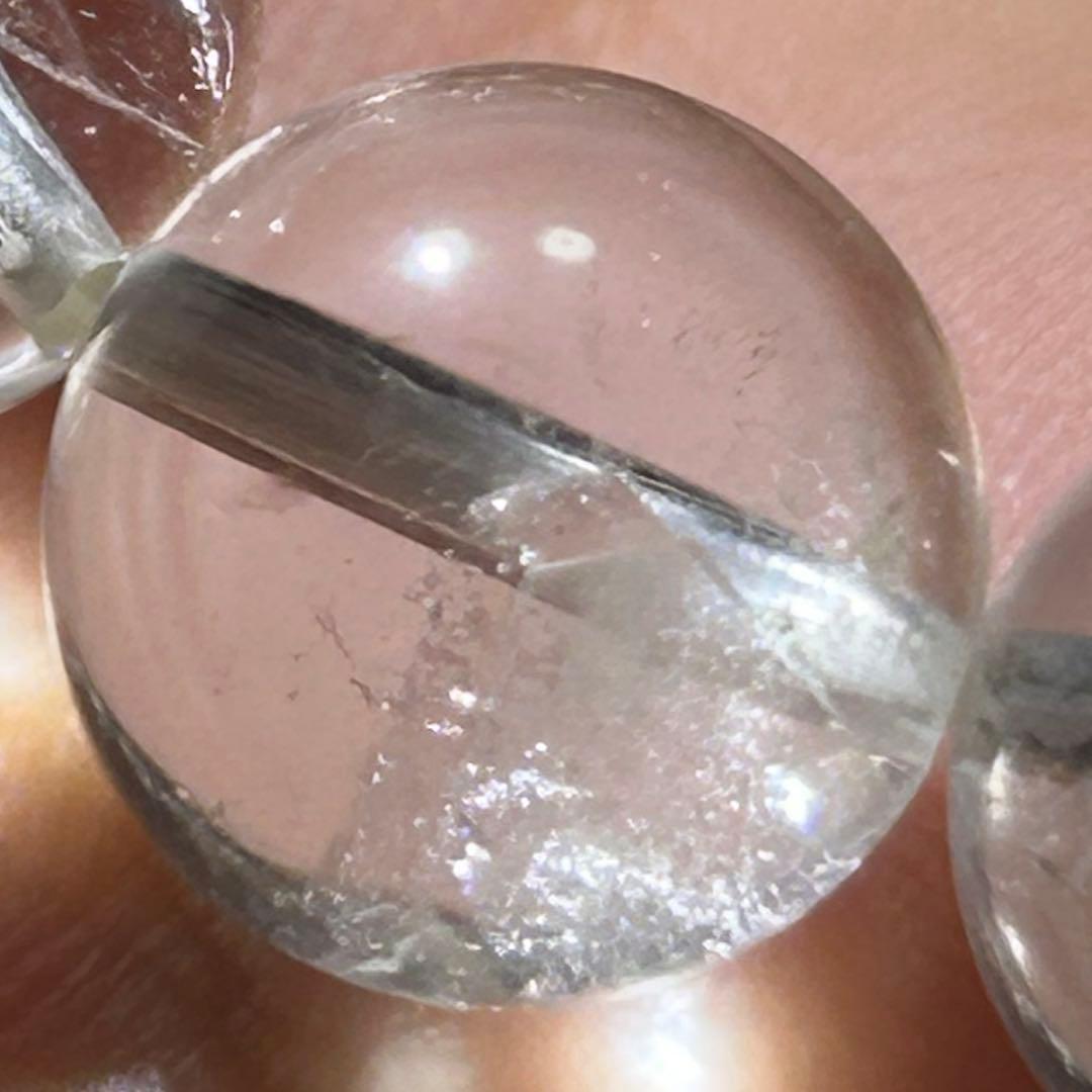 ☆ラピス様！福徳弁天秘宝⑩！貫入水晶！クォーツインクォーツ　水晶　ブレス