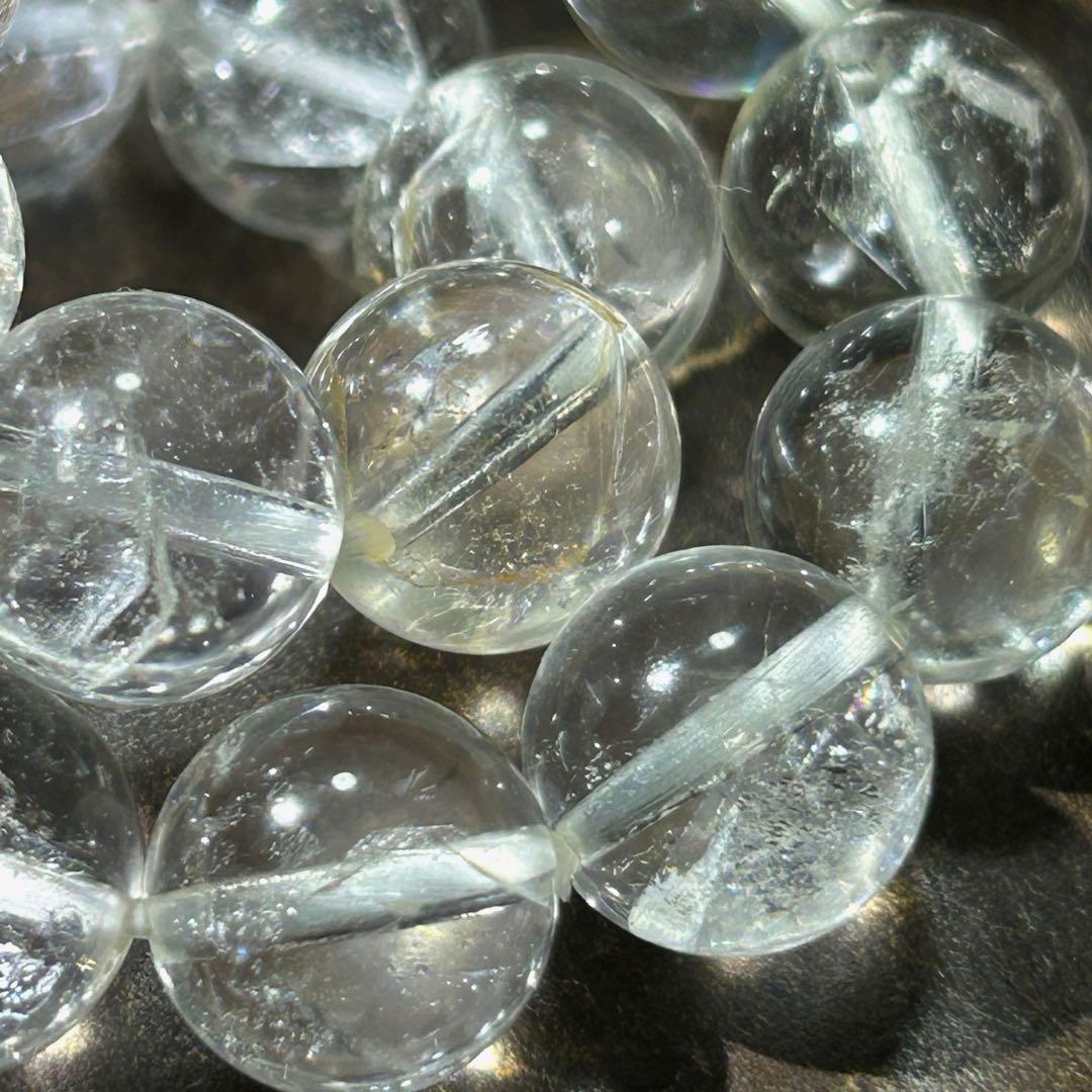 ☆ラピス様！福徳弁天秘宝⑩！貫入水晶！クォーツインクォーツ　水晶　ブレス