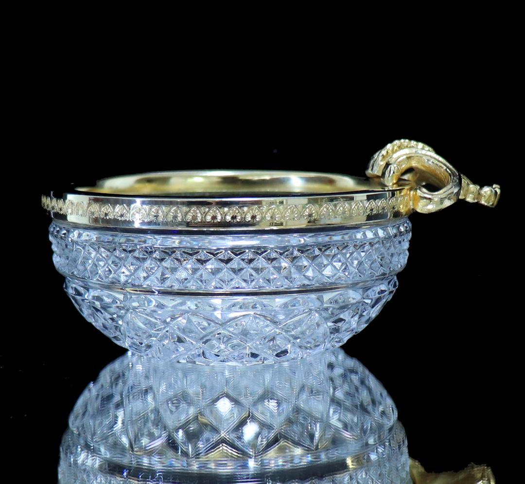 オールド・バカラ 金彩ロカイユ装飾貝殻ボウル 小物入れディアマン ルイ15世様式