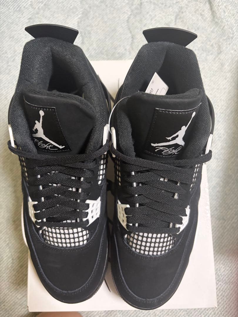 靴 27cm NIKE AIR JORDAN 4 WHITE THUNDER\"