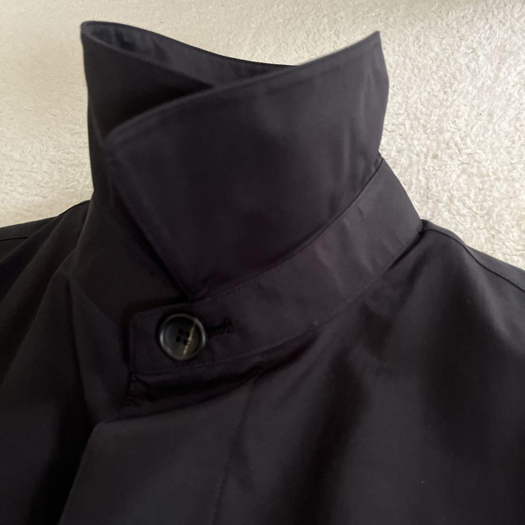 【美品】 ブルックスブラザーズ ステンカラーコート 比翼 ライナー付き 黒