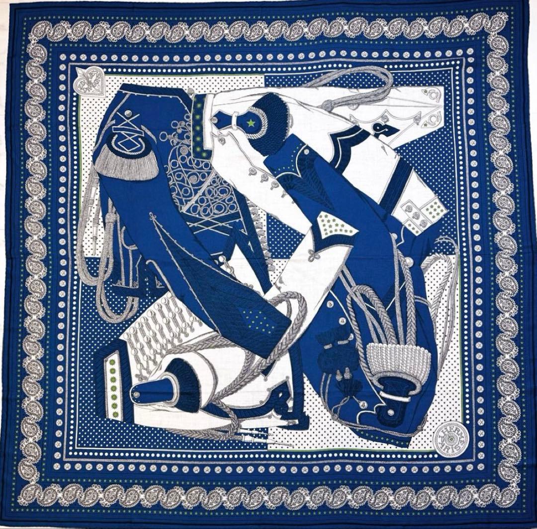 【YUKINO】エルメス カレジェアン ズアヴとドラゴン カシミア シルク