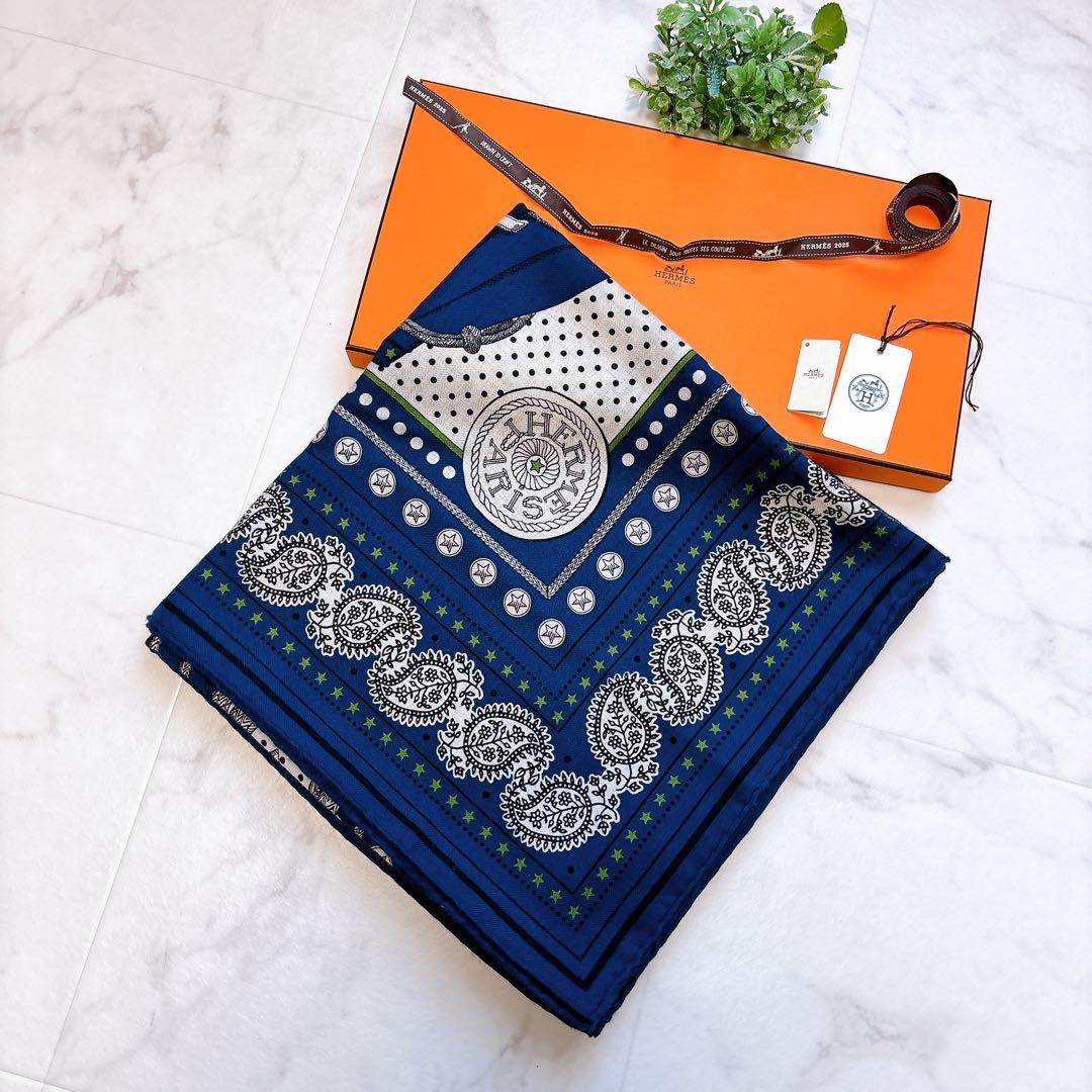 【YUKINO】エルメス カレジェアン ズアヴとドラゴン カシミア シルク