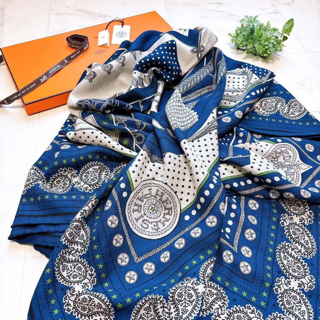 【YUKINO】エルメス カレジェアン ズアヴとドラゴン カシミア シルク