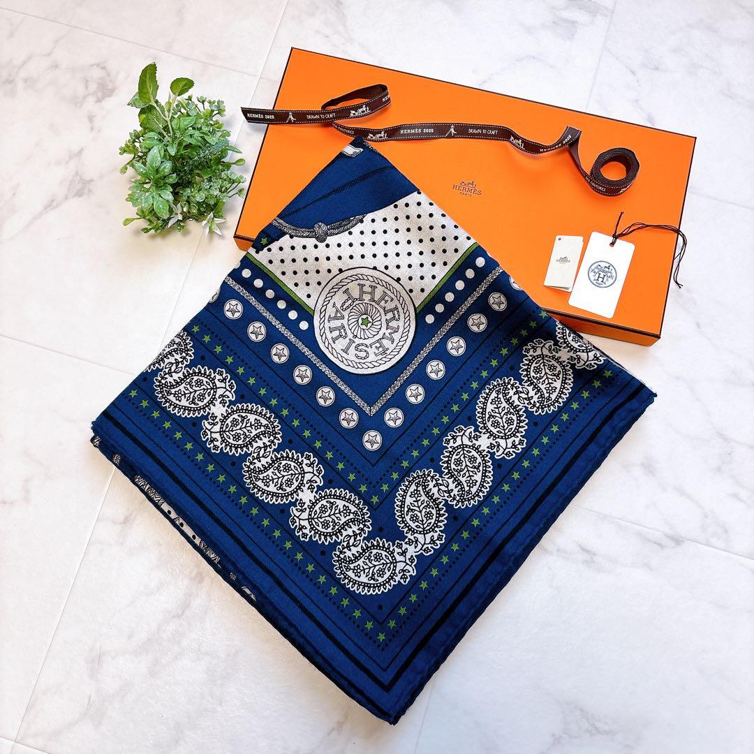 【YUKINO】エルメス カレジェアン ズアヴとドラゴン カシミア シルク