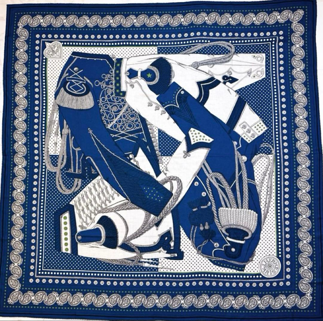 【YUKINO】エルメス カレジェアン ズアヴとドラゴン カシミア シルク