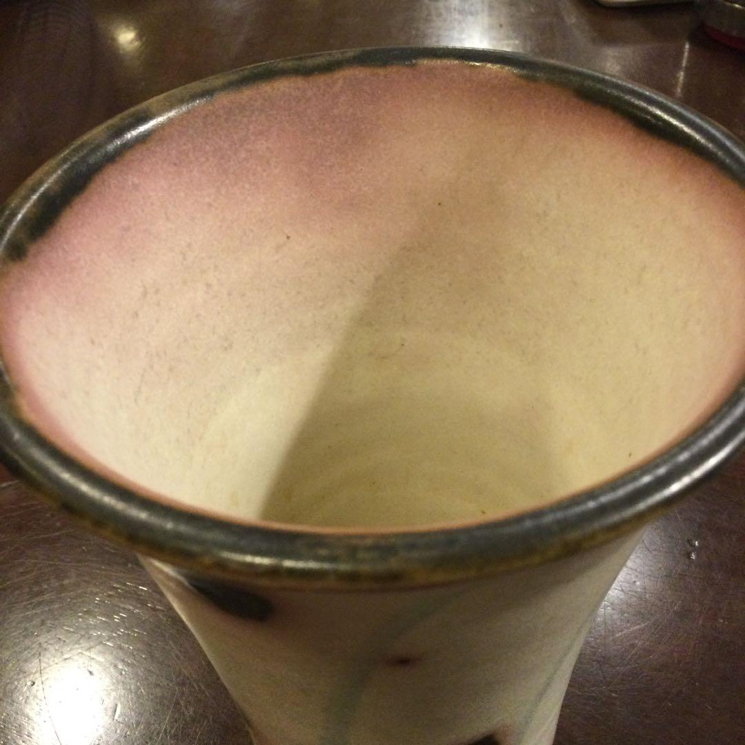 益子焼　土屋典保作　花びん　高さ約17cm 新品未使用