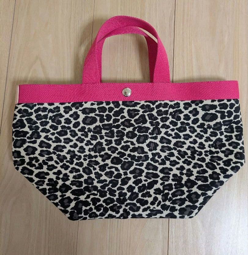 【美品】エルベシャプリエ 707FD パンサーブラン 舟型トートM ケアカード付