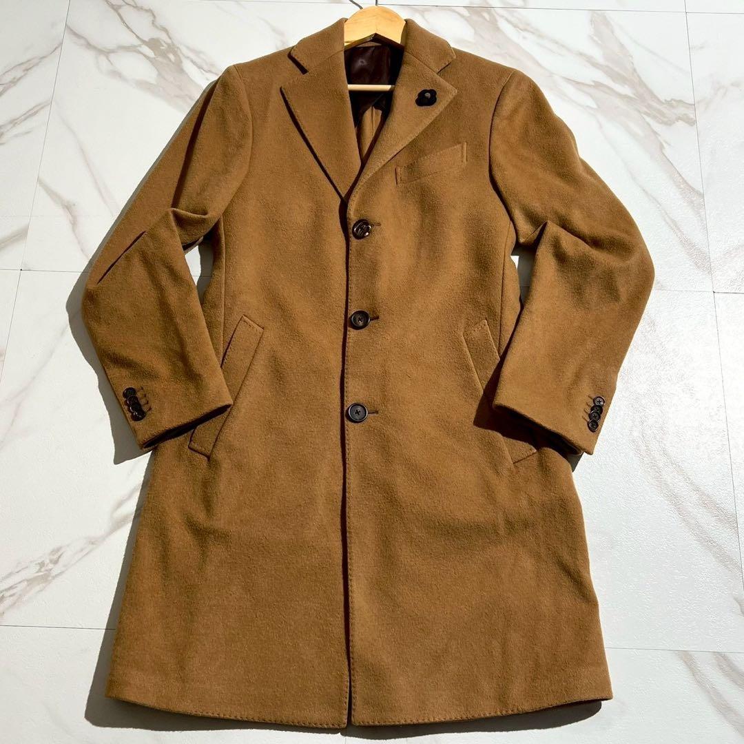 LARDINI ブートニエール チェスターコート キャメル ロング 【177】