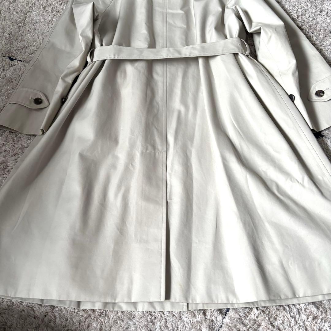 【美品✨】バーバリー　トレンチコート　ステンカラー　ホワイトベージュ　9AR