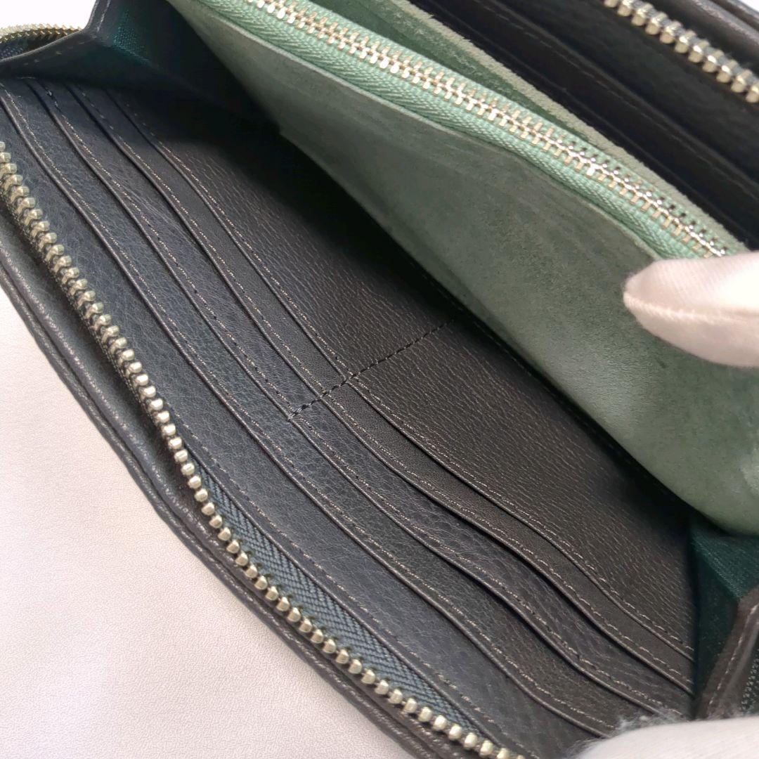 土屋鞄│トーンオイルヌメ クッションファスナー 長財布 グレー系 レザー