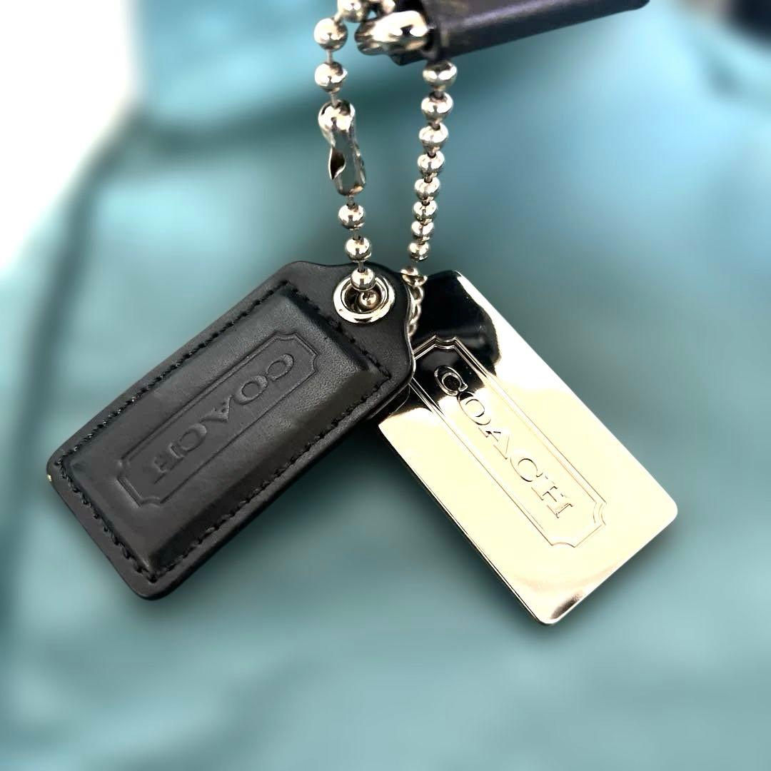 【COACH】コーチ 青緑色 レザー ボディバッグ