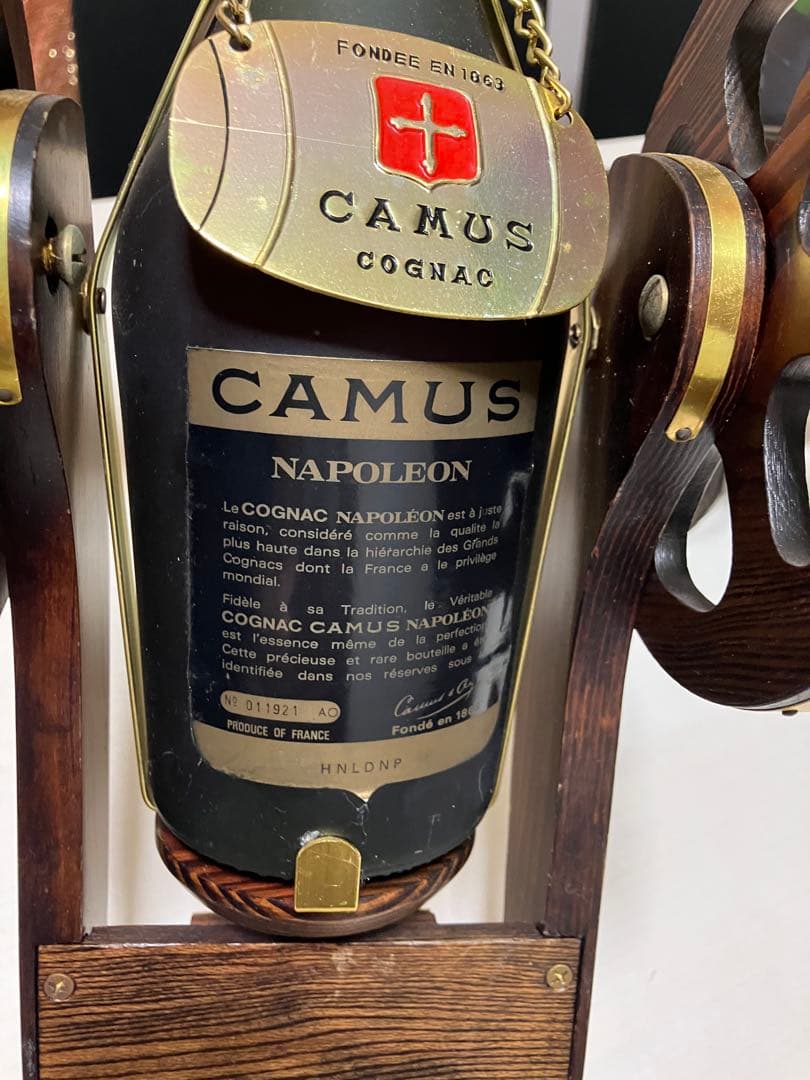 未開詮/CAMUS カミュナポレオン コニャック 木製スライダー付き3本セット