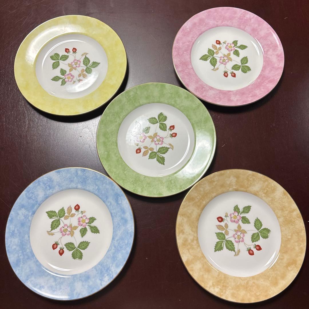 ウェッジウッド ワイルドストロベリー フルリムプレート 5枚