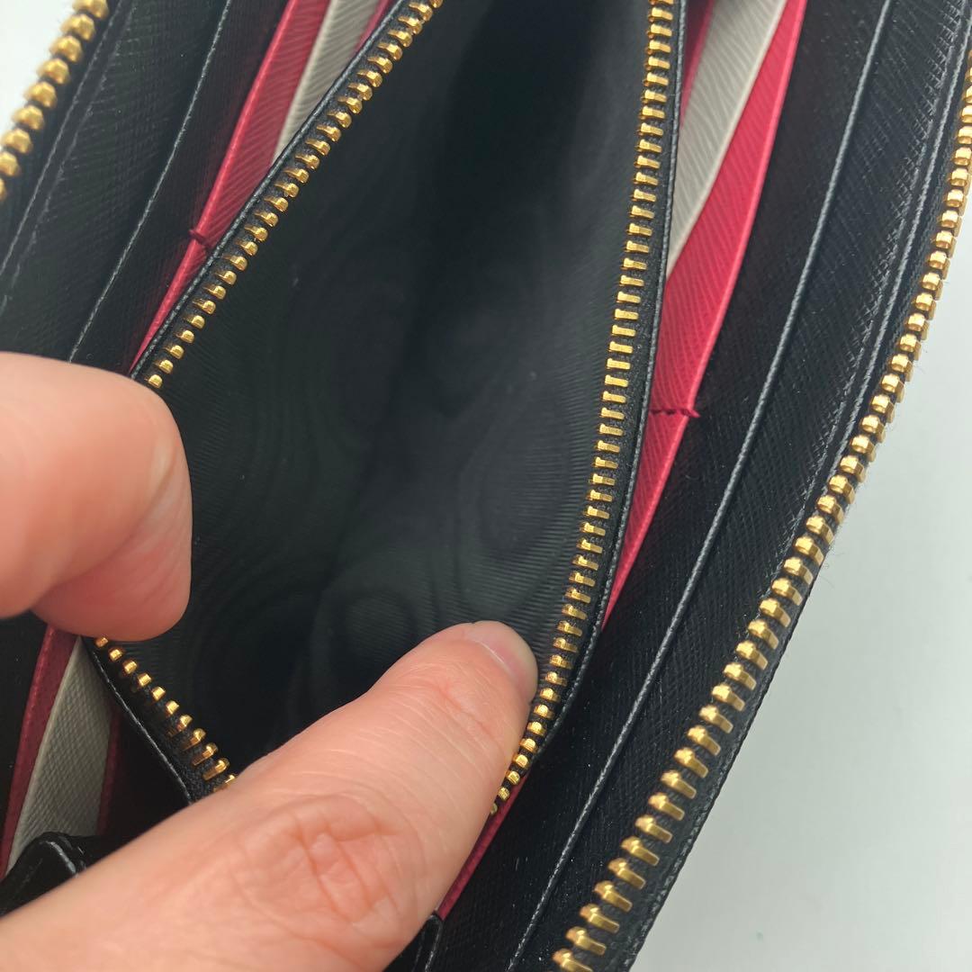 激安！超美品　PRADA ブラック 長財布 サフィアーノレザー