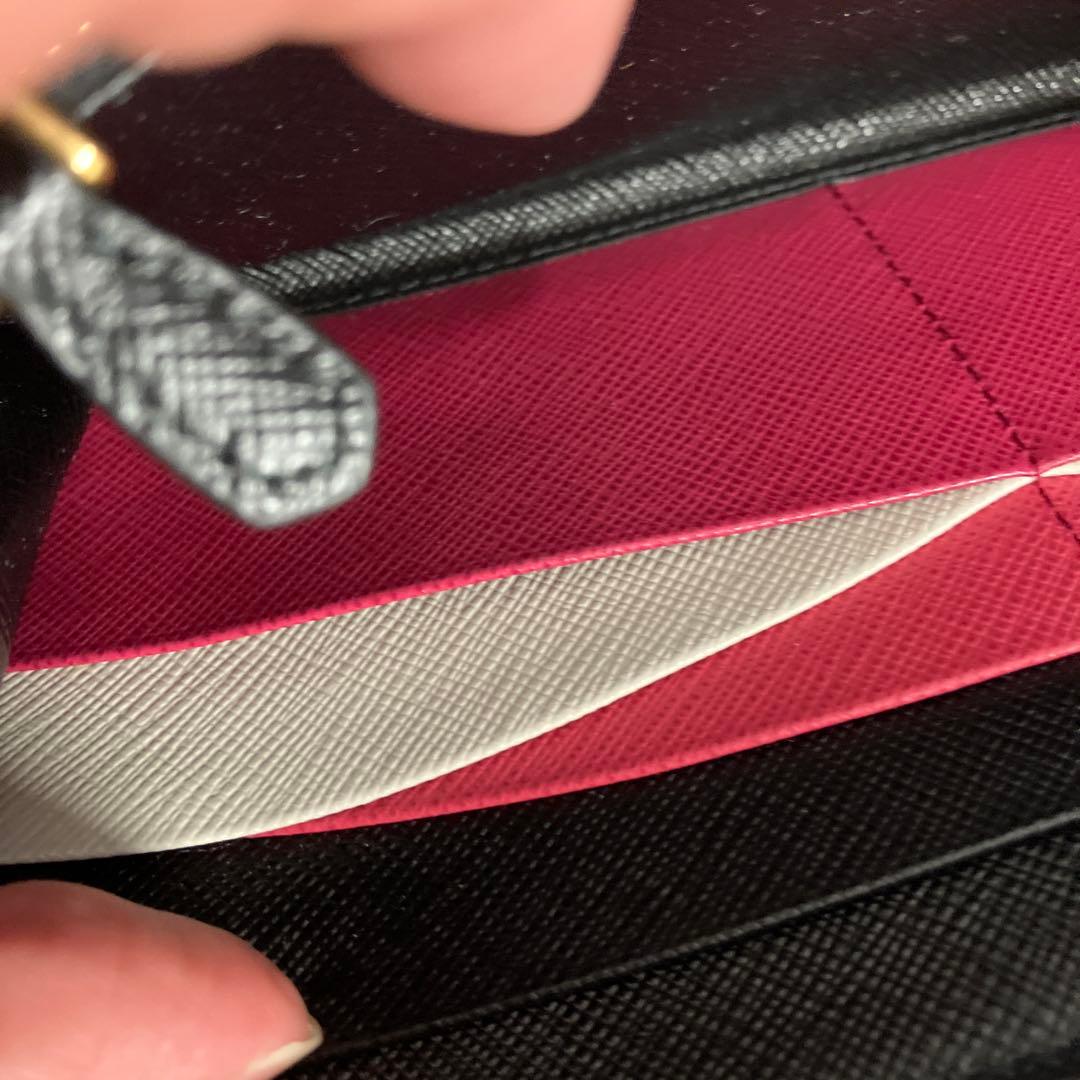 激安！超美品　PRADA ブラック 長財布 サフィアーノレザー