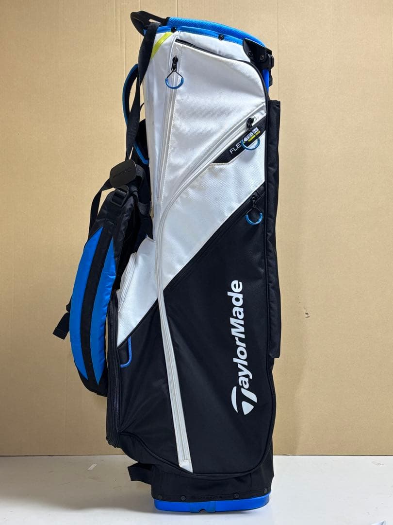 中古品　テーラーメイド　スタンド式　キャディバッグ　ブルー/ホワイト/ブラック