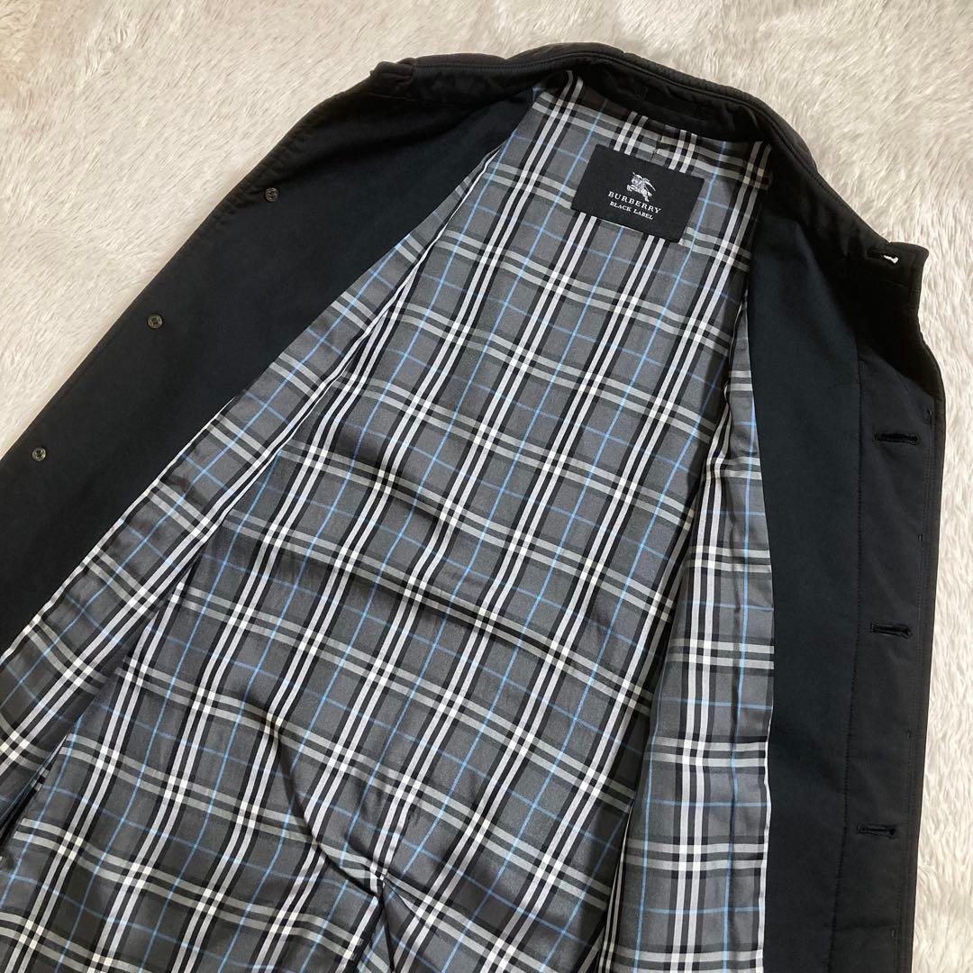 BURBERRY バーバリー ステンカラーコート ロング ノバチェック ブラック