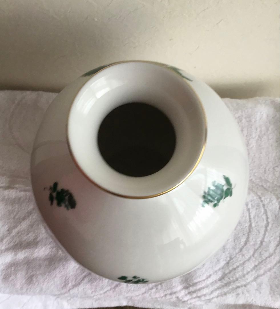 アウガルテン　花瓶19㎝　マリアテレジア　薔薇